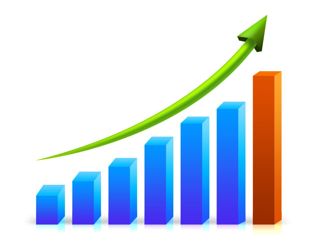 Increase level. Диаграмма роста. График роста. Диаграмма вверх. Графики на прозрачном фоне.